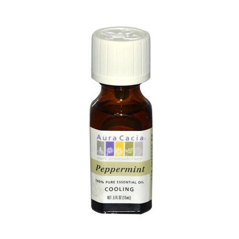 Aura Cacia Pure Essential Oil Peppermint - 0.5 Fl Oz