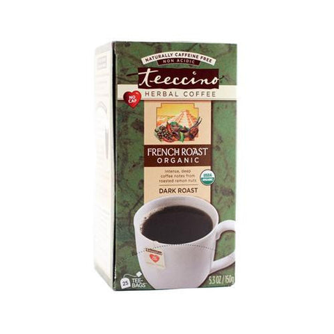 Teeccino French Roast Herbal Coffee Dark Roast - 10 Tea Bags - Case Of 6