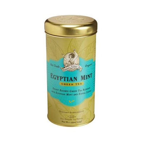 Zhena's Gypsy Tea Organic Egyptian Mint - Case Of 6 - 22 Bags