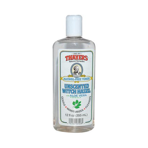 Thayers Witch Hazel With Aloe Vera Unscented - 12 Fl Oz