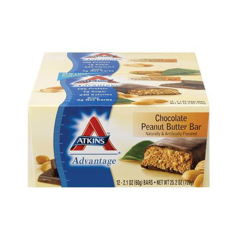 Atkins Advantage Bar - Chocolate Peanut Butter - Case Of 12 - 2.1 Oz