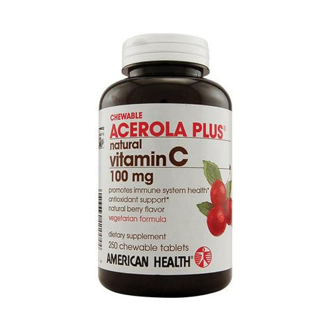 American Health Acerola Plus Natural Vitamin C Chewable Berry - 100 Mg - 250 Chewables