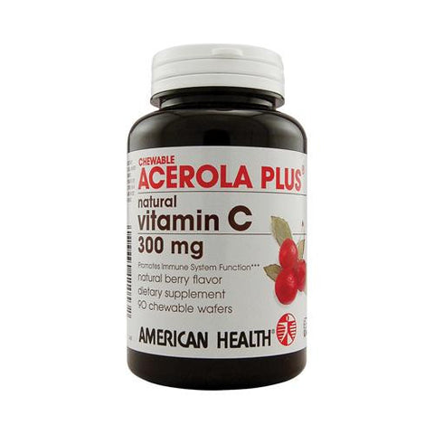 American Health Acerola Plus Natural Vitamin C Chewable Berry - 300 Mg - 90 Chewable Wafers