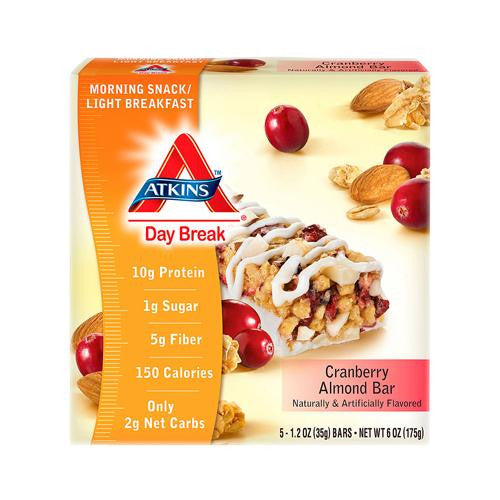 Atkins Day Break Bar Cranberry Almond - 5 Bars