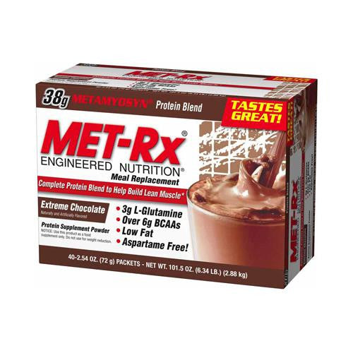 Met-rx Engineered Nutrition Meal Replacement Extreme Chocolate - 40 Packets