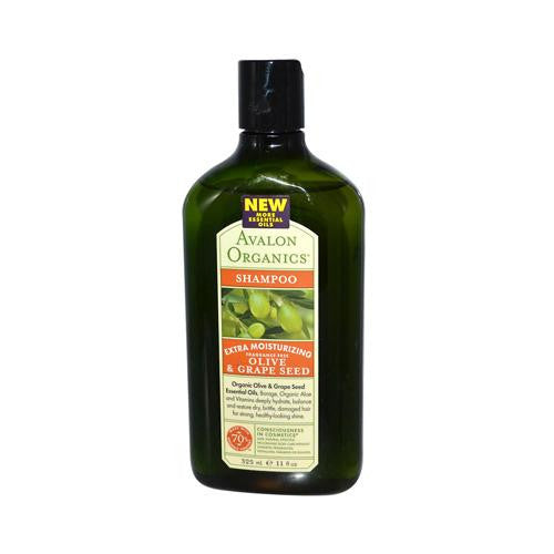 Avalon Organics Moisturizing Shampoo Olive And Grape Seed Fragrance Free - 11 Fl Oz