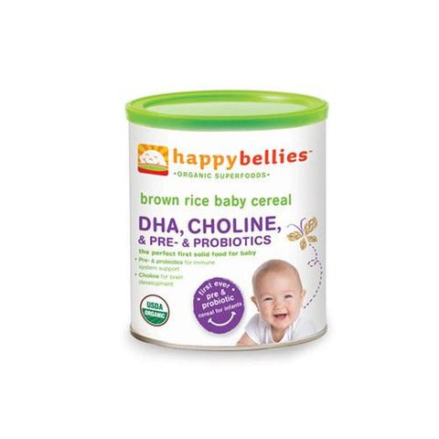 Happy Baby Happybellies Organic Brown Rice Baby Cereal - 7 Oz - Case Of 6