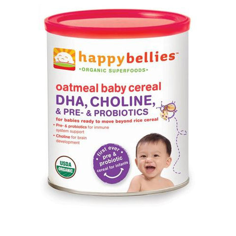 Happy Baby Happy Bellies Cereal - Organic Oatmeal - 7 Oz - Case Of 6