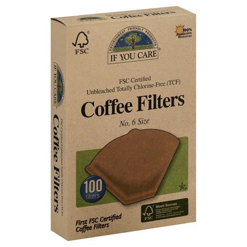 If You Care Coffee Filters - Brown - Cone - Number 6 - 100 Count