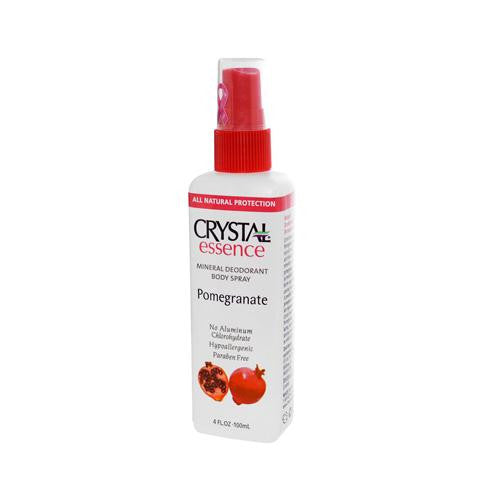 Crystal Essence Mineral Deodorant Body Spray Pomegranate - 4 Fl Oz