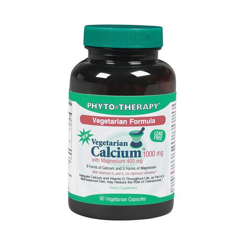 Phyto-therapy Vegetarian Calcium With Magnesium - 90 Vegetarian Capsules