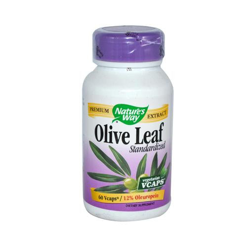 Nature's Way Olive Leaf Standardized 12% Oleuropein - 60 Vegetarian Capsules