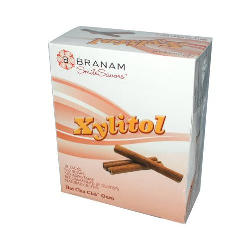 Branam Oral Health Smile Savors Xylitol Gum - Hot Cha Cha Gum - Case Of 6 - 12-12 Packs