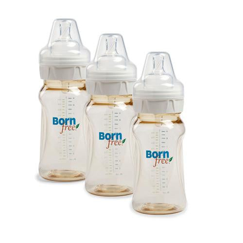 Bornfree Natural Feeding Classic Bottle - Medium Flow - 3 Pack - 9 Oz Bottles