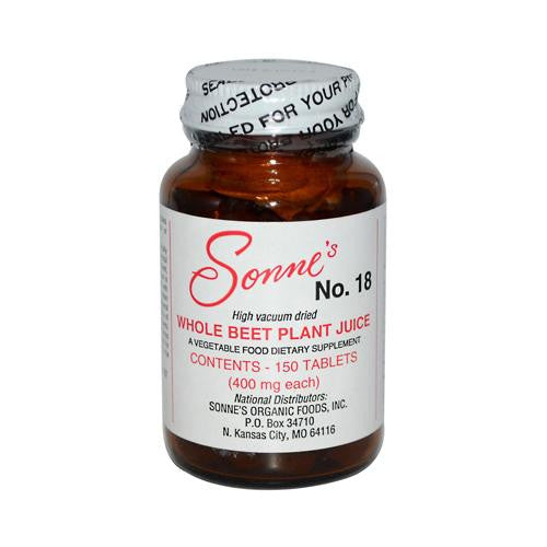 Sonne's Whole Beet Plant Juice No 18 - 400 Mg - 150 Tablets