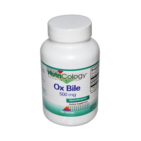 Nutricology Ox Bile - 500 Mg - 100 Vegetarian Capsules