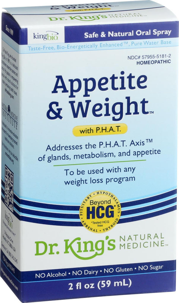 King Bio Homeopathic Appetite And Weight Control - With Phat - 2 Oz