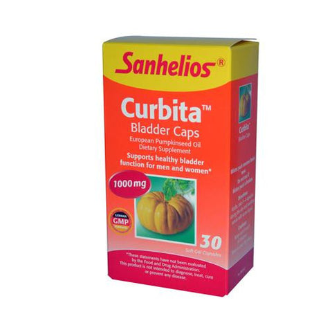 Sanhelios Curbita Bladder Caps European Pumpkinseed Oil - 1000 Mg - 30 Softgels