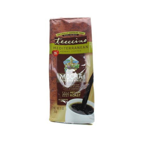 Teeccino Mediterranean Herbal Coffee - Mocha - Medium Roast - Caffeine Free - 11 Oz