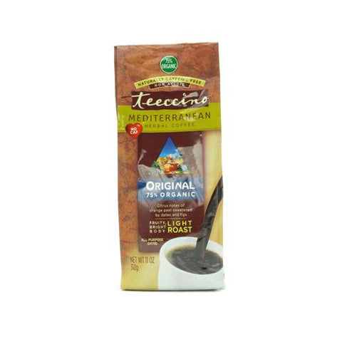 Teeccino Mediterranean Herbal Coffee - Original - Light Roast - Caffeine Free - 11 Oz