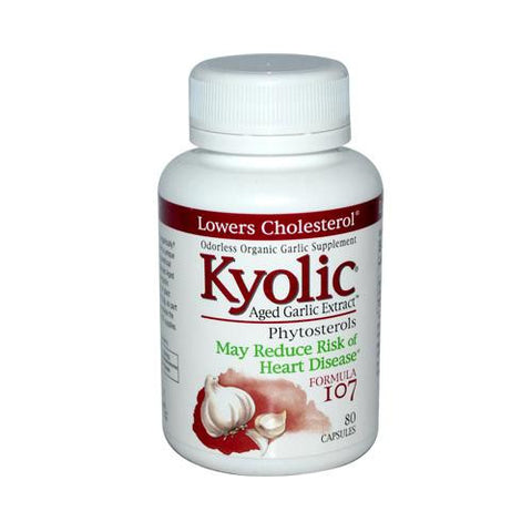 Kyolic Aged Garlic Extract Phytosterols Formula 107 - 80 Capsules