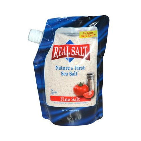 Real Salt Nature's First Sea Salt Fine Salt - 26 Oz - Case Of 12