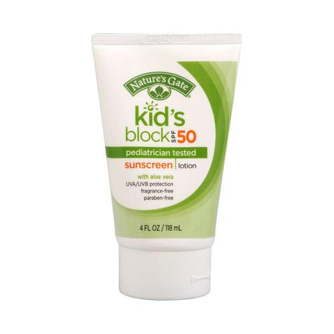 Nature's Gate Kid's Block Spf 50 Sunscreen Lotion - 4 Fl Oz