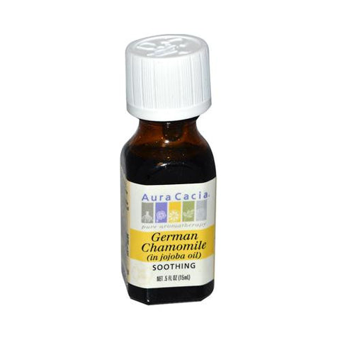 Aura Cacia German Chamomile In Jojoba Oil - 0.5 Fl Oz