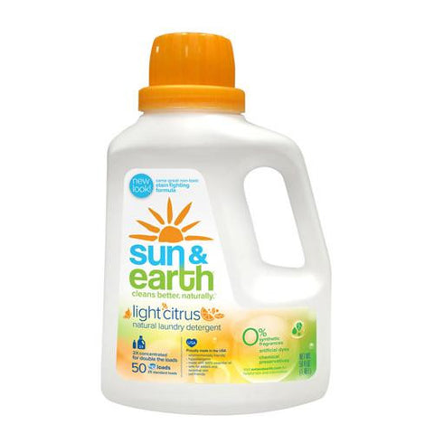 Sun And Earth 2x Concentrated Laundry Detergent - Light Citrus Scent - 50 Oz