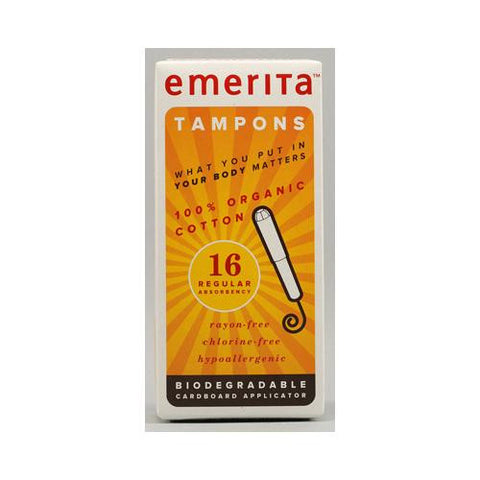 Emerita Organic Cotton Tampons Regular - 16 Tampons