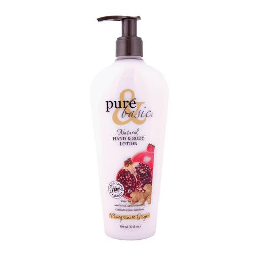 Pure And Basic Natural Bath And Body Lotion Pomegranate Ginger - 12 Fl Oz