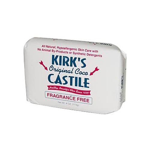 Kirk's Natural Original Coco Castile Soap Fragrance Free - 4 Oz