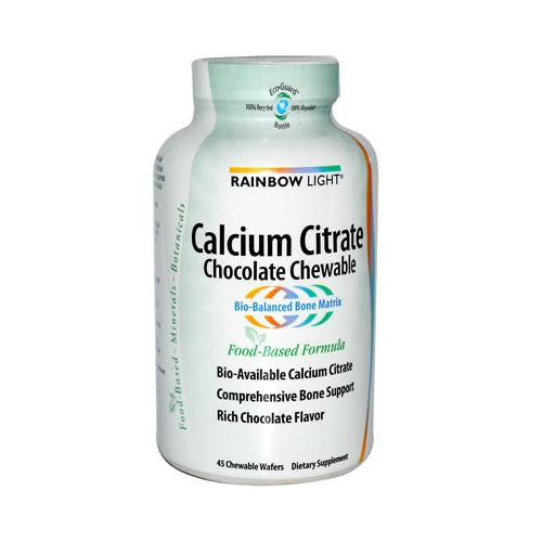 Rainbow Light Calcium Citrate Chocolate Chewables - 45 Chewable Wafers