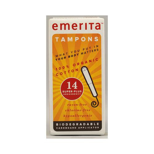 Emerita Organic Cotton Tampons Super Plus - 14 Tampons