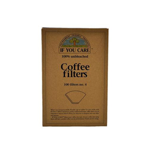 If You Care #4 Cone Coffee Filters - Brown - Case Of 12 - 100 Count