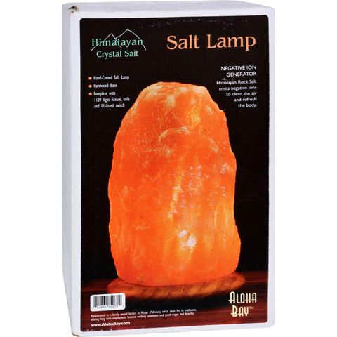 Himalayan Salt Lamp 10 Inch Wood Base