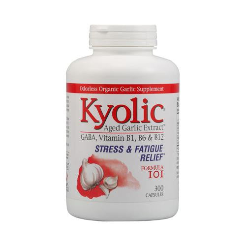 Kyolic Aged Garlic Extract Stress And Fatigue Relief Formula 101 - 300 Capsules