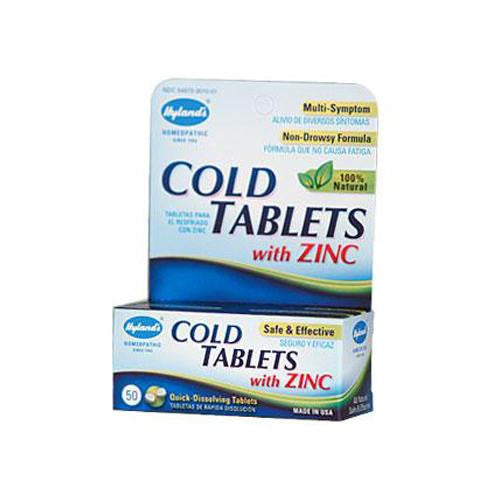 Hyland's Cold Tablets With Zinc - 50 Quick Disolving Tabl