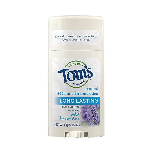 Tom's Of Maine Natural Long-lasting Deodorant Wild Lavender - 2.25 Oz - Case Of 6