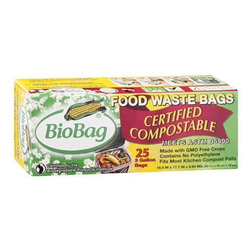 Biobag 3 Gallon Compost-waste Bags - Case Of 12 - 25 Count