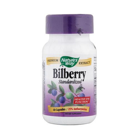 Nature's Way Bilberry Standardized - 60 Capsules