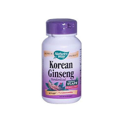 Nature's Way Korean Ginseng Standardized - 60 Vcaps