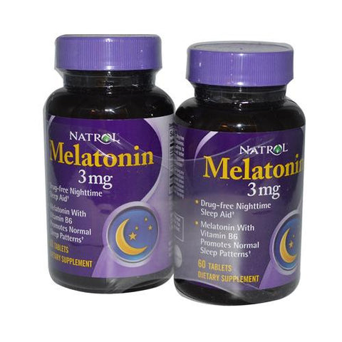 Natrol Melatonin Twin Pack - 3 Mg - 60 Tablets Each