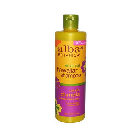 Alba Botanica Hawaiian Natural Shampoo Colorific Plumeria - 12 Fl Oz