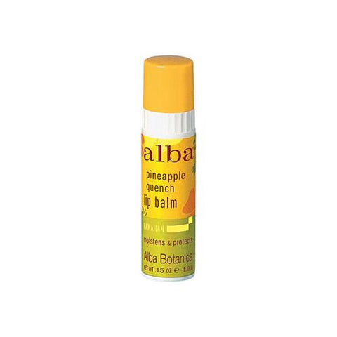 Alba Botanica Lip Balm - Pineapple Quench - Case Of 24 - .15 Oz