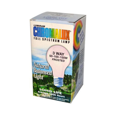 Chromalux Lumiram Full Spectrum 3 Way 50-100-150 Watts - Frosted - 1 Light Bulb