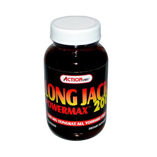 Action Labs Long Jack Powermax 200 - 200 Mg - 60 Capsules