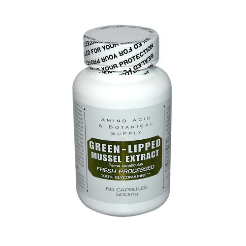 Amino Acid And Botanical Supply Green Lipped Mussel Extract - 500 Mg - 60 Caps