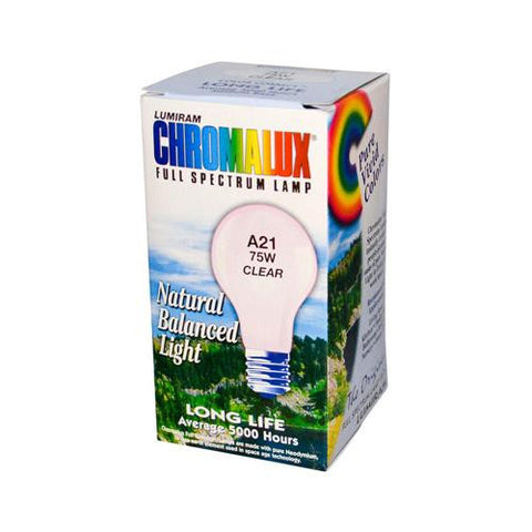 Chromalux Lumiram Full Spectrum A21 75w Clear Light Bulb