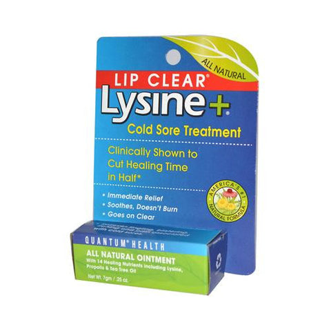 Quantum Lipclear Lysine And Cold Sore Treatment All Natural Ointment - 0.25 Oz